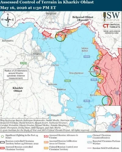 Росіяни заявляють про наступ та успіхи на Харківщині: в ISW оцінили ситуацію